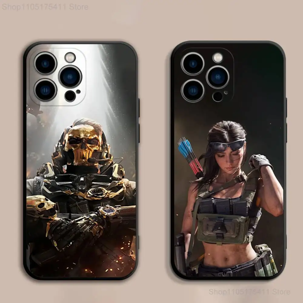 

D-Delta F-Force Game Phone Case For iPhone 17,16,15,14,13,12,Pro,Max,Plus,E,SE4,Air,Mini Black Soft Cover