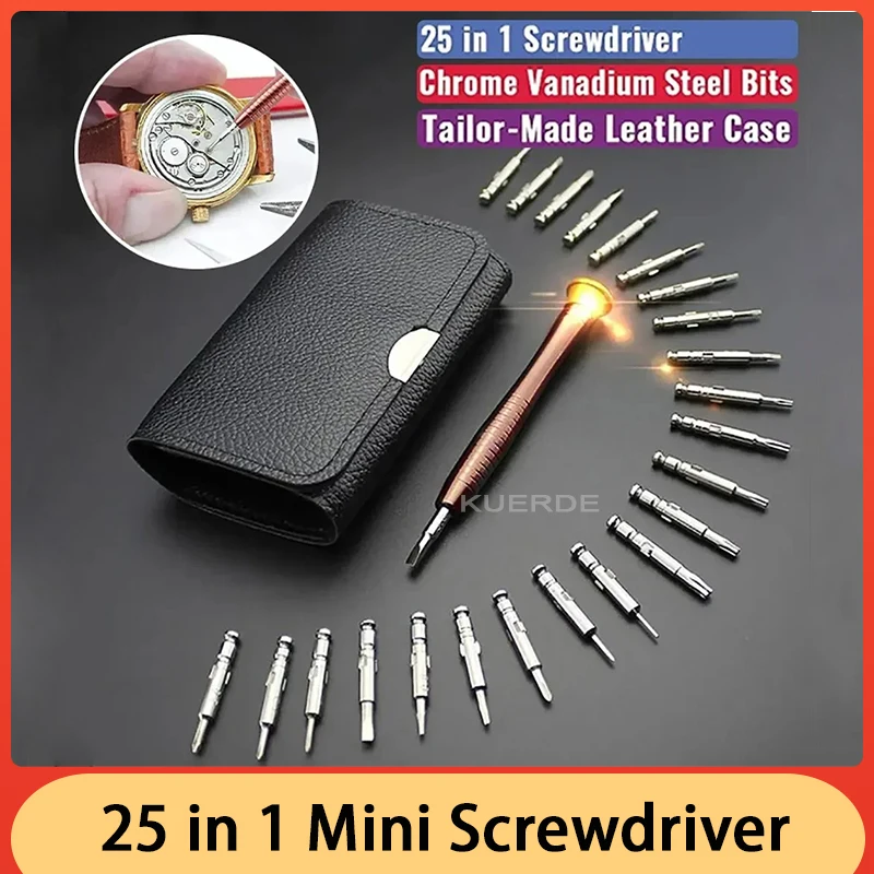 Mini Precision Screwdriver Set 25 in 1 Electronic Torx Screwdriver Opening Repair Tools Kit for iPhone Camera Watch Tablet PC