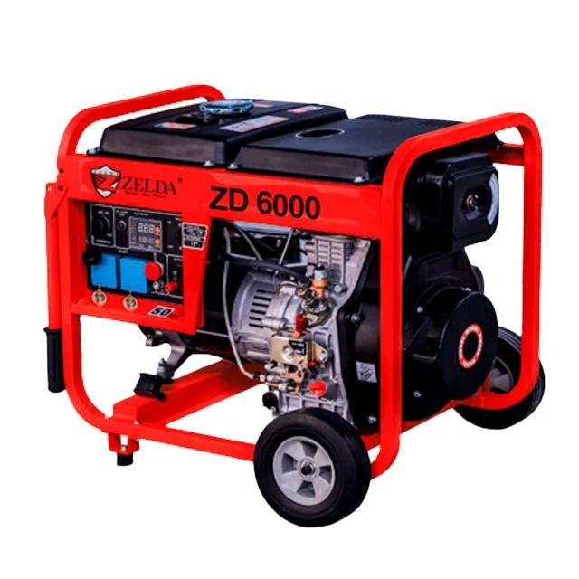 5KW 6.5HP Silent Type Portable Generator with Overload Protection Electric Starting System 220V 50Hz for Welding