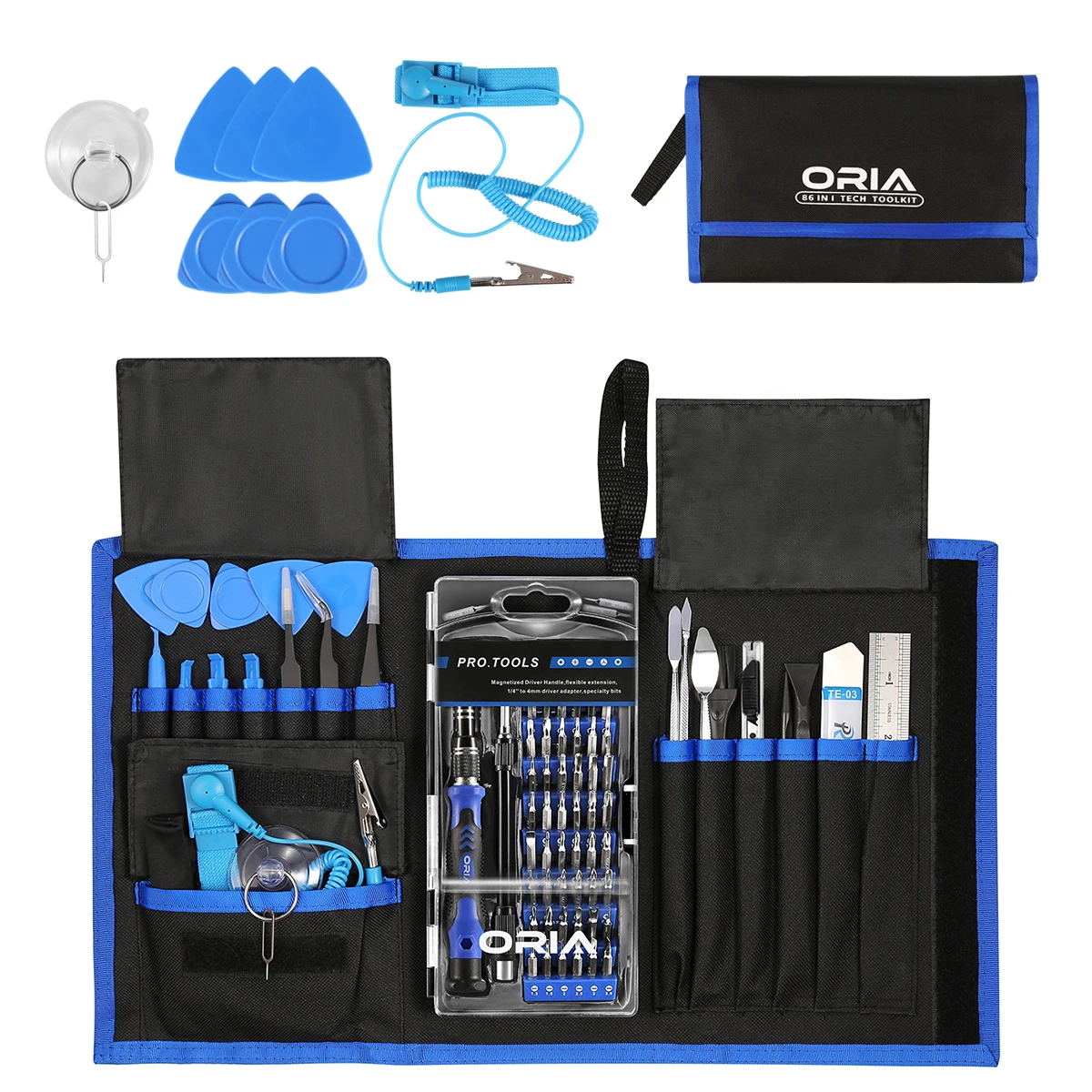 

ORIA 76-in-1 Screwdriver Set Repair Tool Kit Precision 8/8 Plus/Phone/Game Console/Tablet Screwdriver Bits with Portable Bag