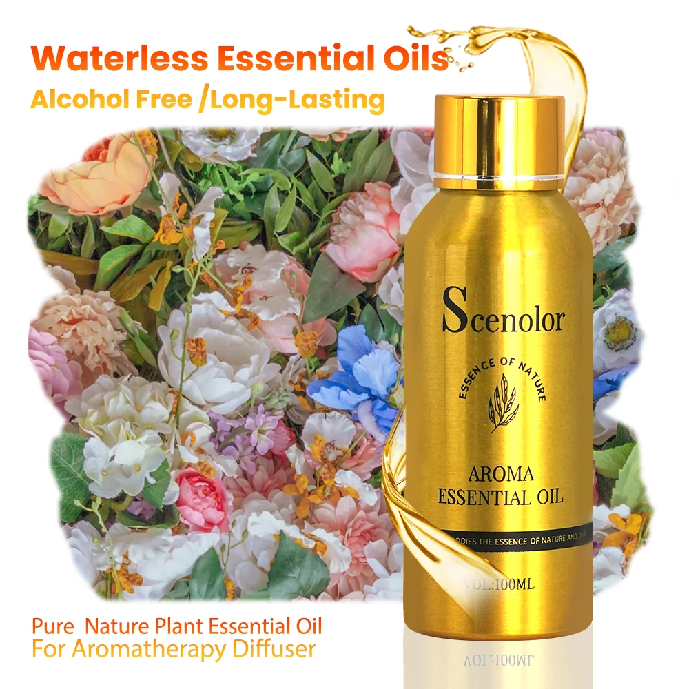 Waterless Essential Oils 8Times Pure Plant Extract Scent Oil Orange Blossom Verbena Coconut Vanilla Diffuser Oil Alcohol Free