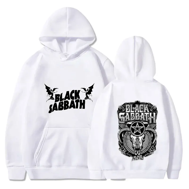 Sudadera con capucha negra Sabbathe para hombre y mujer, jersey con estampado de banda de Rock, estilo callejero, holgado, grueso, gráfico, gótico,