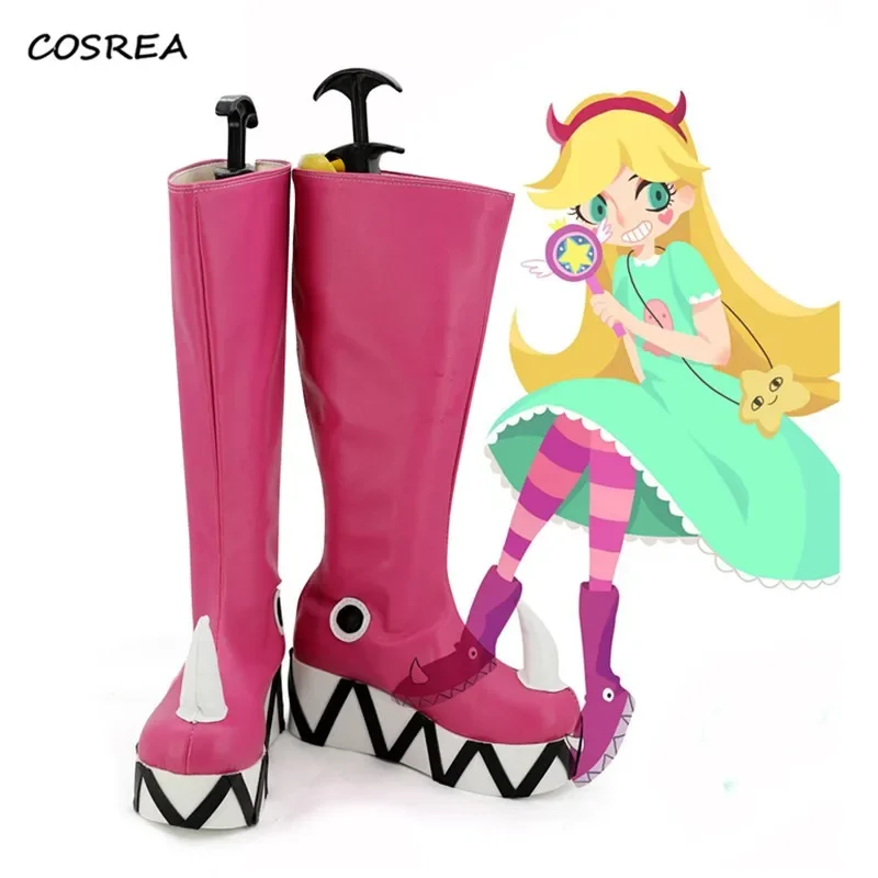 Anime Star vs. Shoes The Forces of Evil Women Cosplay Costumes Boots Princess Star Butterfly  Custom Made Halloween Props