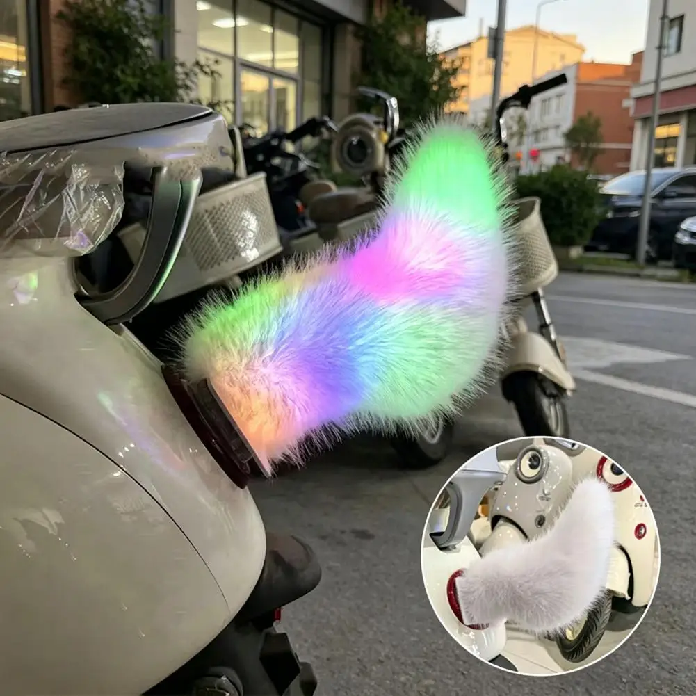 Remote Control Car Tail, Sound Activated Wagging Moving Tail with LED Lights, Rechargeable Quick Release Decoration for Vehicle