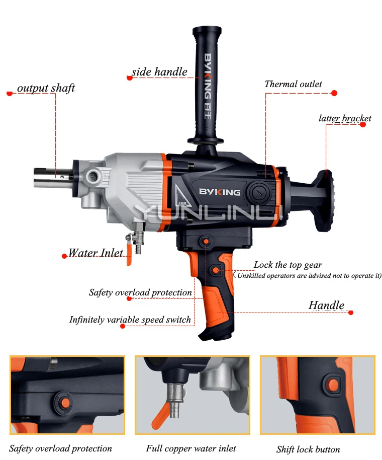 Handheld Drilling Machine 220V 2600W Concrete Perforated Air Conditioning Wall Opening Water Drilling Machine punching machine