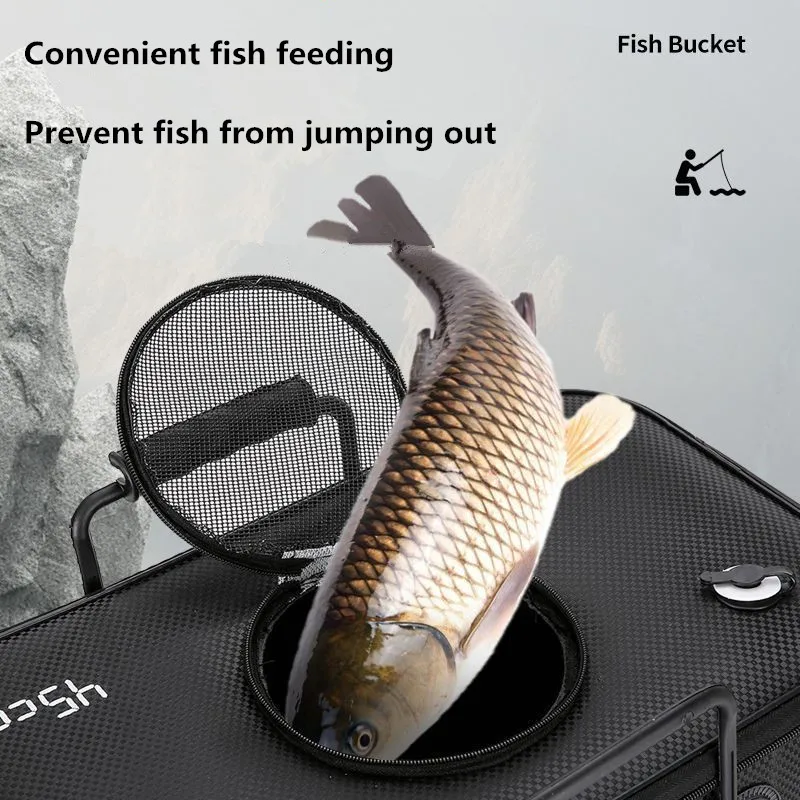 Single shoulder fish bucket, live fish, foldable portable water tank, travel camping box, outdoor fishing box, fishing gear