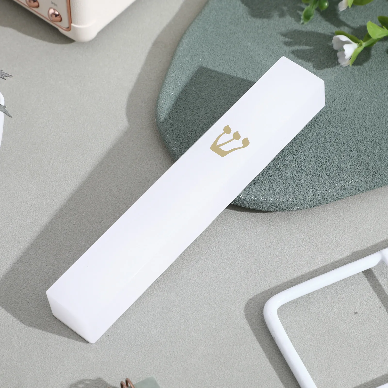 Resin Mezuzah Door Decoration Black Elegant Jewish Door Blessing Case Religious Mezuzah Adornment Outdoor Indoor Waterproof