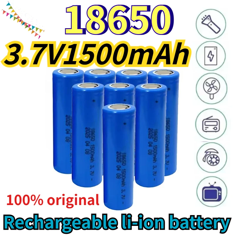 100% Original 3.7V 1500mAh 18650 Rechargeable Li-ion Battery for Medical Equipment Strong Light Flashlight Flashlight Headlight