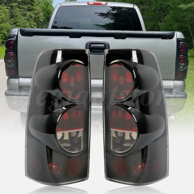 

Pair Smoke Tail Lights Brake Lamps For 1999-2006 Chevy Silverado 1500 2500 3500