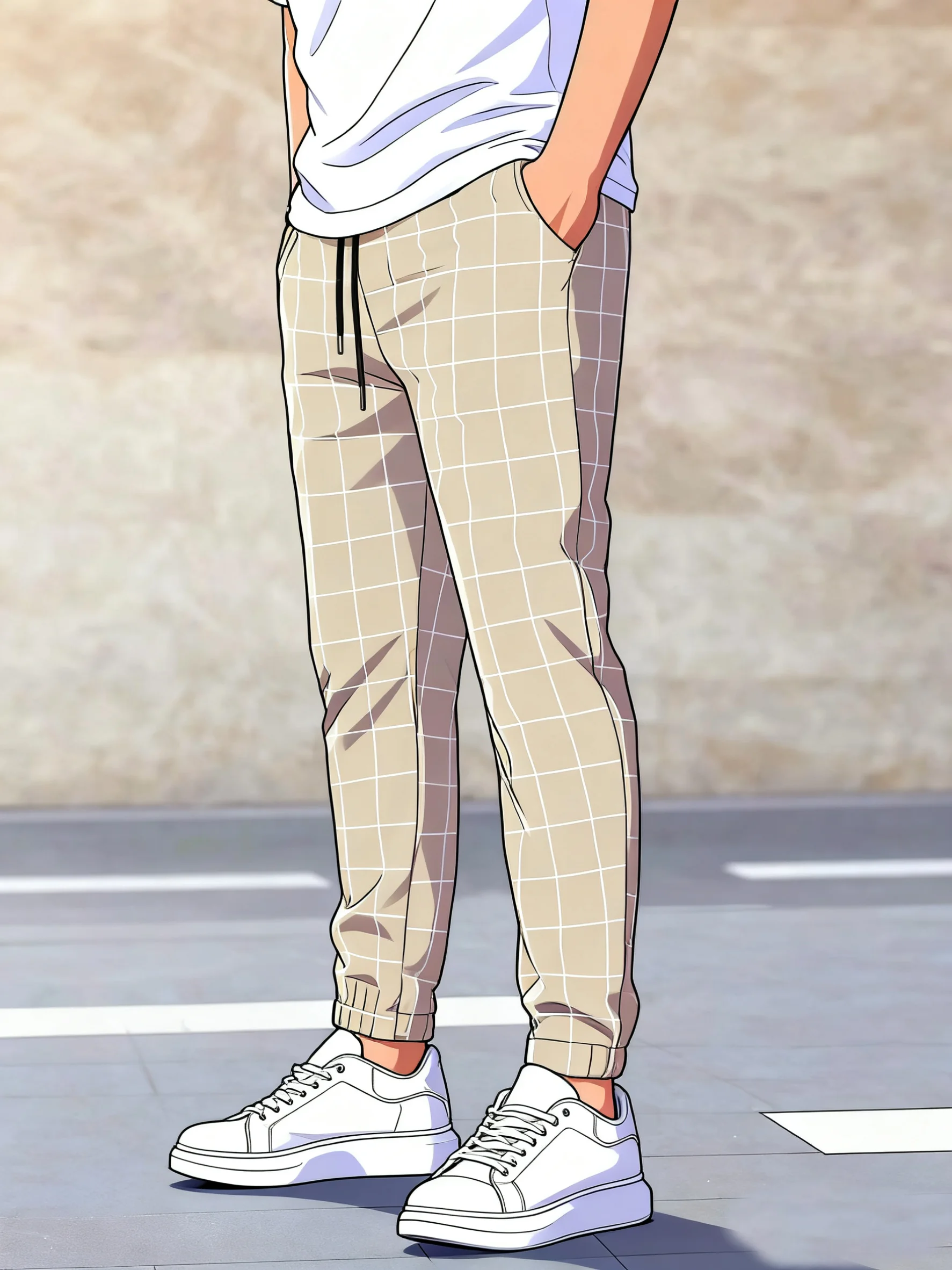 

Весенне-осенняя домашняя одежда, клетчатые брюки, повседневные свободные дышащие брюки с тонкой эластичной резинкой на талии, студенческие брюки