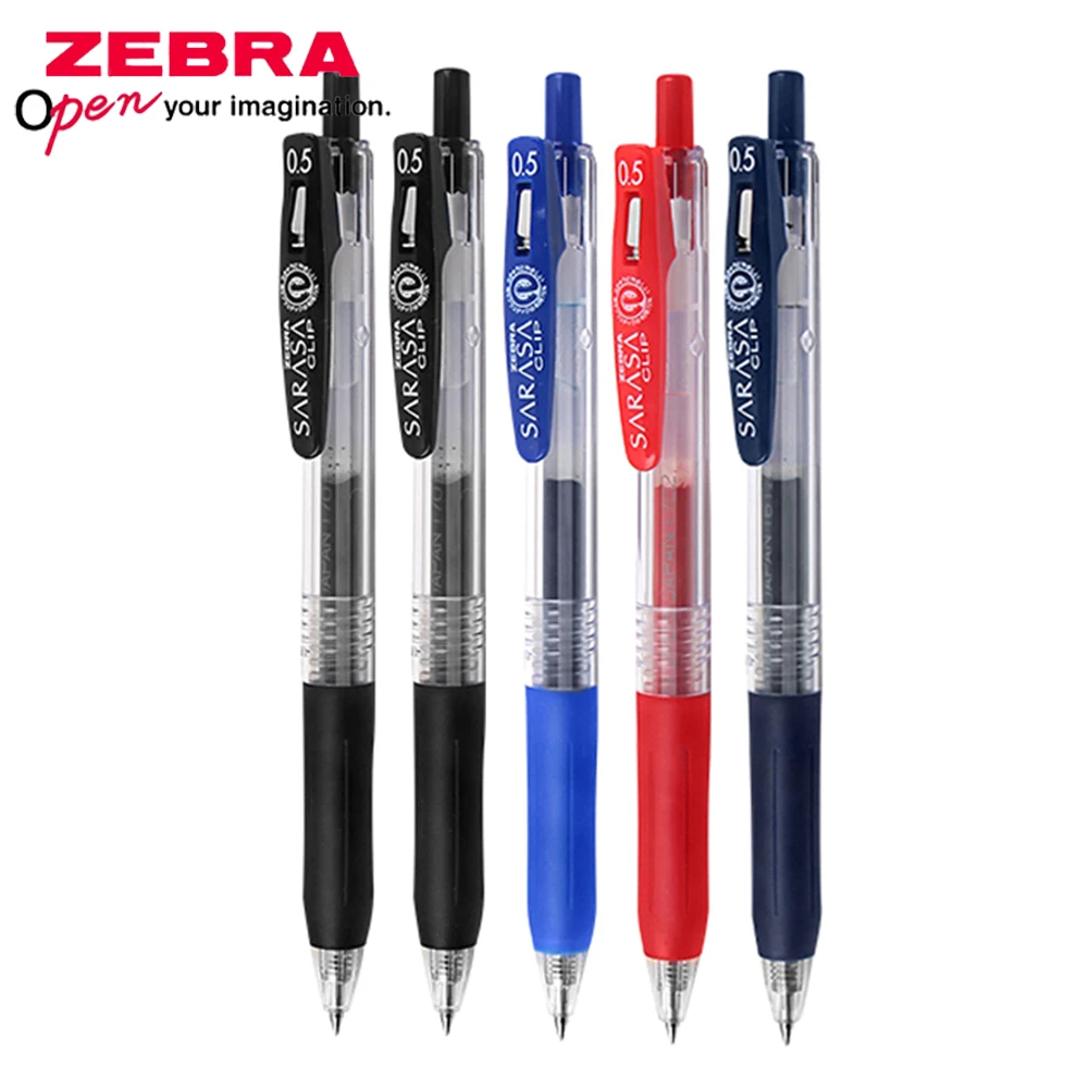 

5pcs/10pcs Japan Zebra Gel Pen JJ15 Sarasa Push Type Quick Drying Water Base Pen Students 0.5mm Large Capacity School Stationery