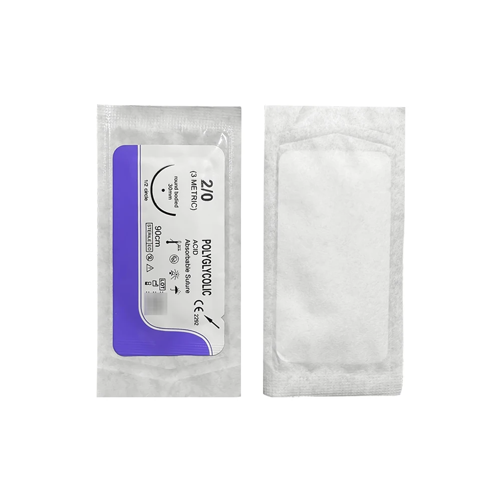 Einweg-Synthetik-Absorbierbares chirurgisches Nahtmaterial für Haustiere, PGA-Nahtmaterial mit Nadel, Polyglykolsäure PDO, für Tiermedizin, 90 cm – Detail 6