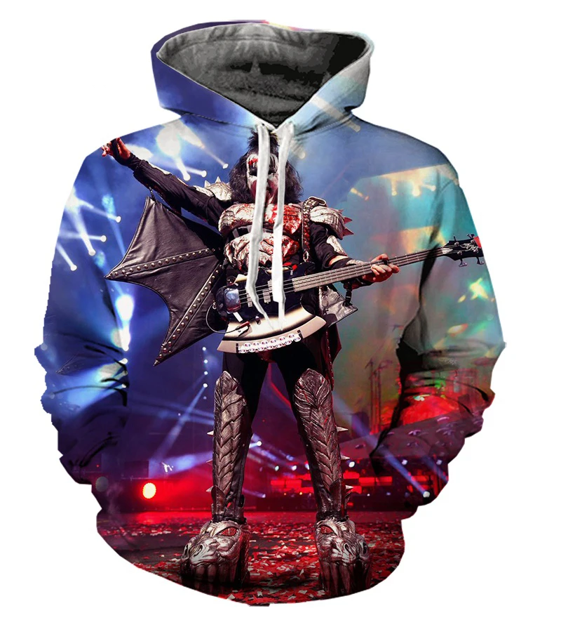 Autumn KISS Rock Band 3D Printed Hoodies Men Women Fashion Casual Sweatshirts Oversized Hoodie Kids Pullovers Tracksuit Clothing