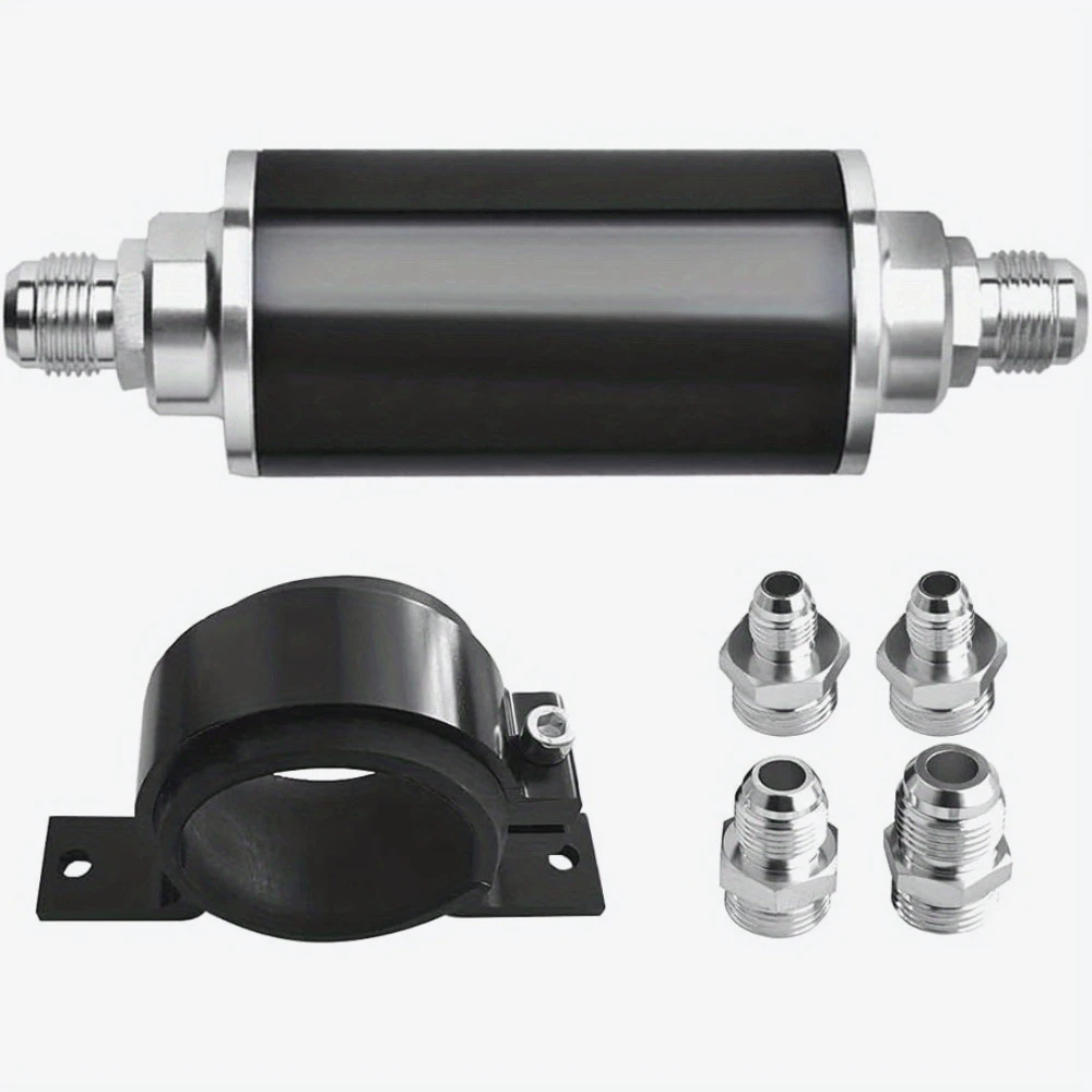 

Встроенный топливный фильтр 58 мм, универсальный адаптер 6AN 8AN 10AN, 30 микрон, с кронштейном фильтра топливного насоса, автомобильные аксессуары