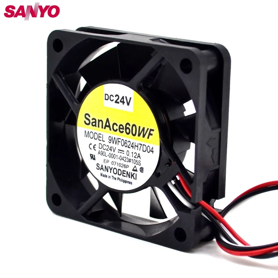 9WF0624H7D04 A90L-0001-0423#105S 24V 0.12A 6015 6cm 60mm cooling fan