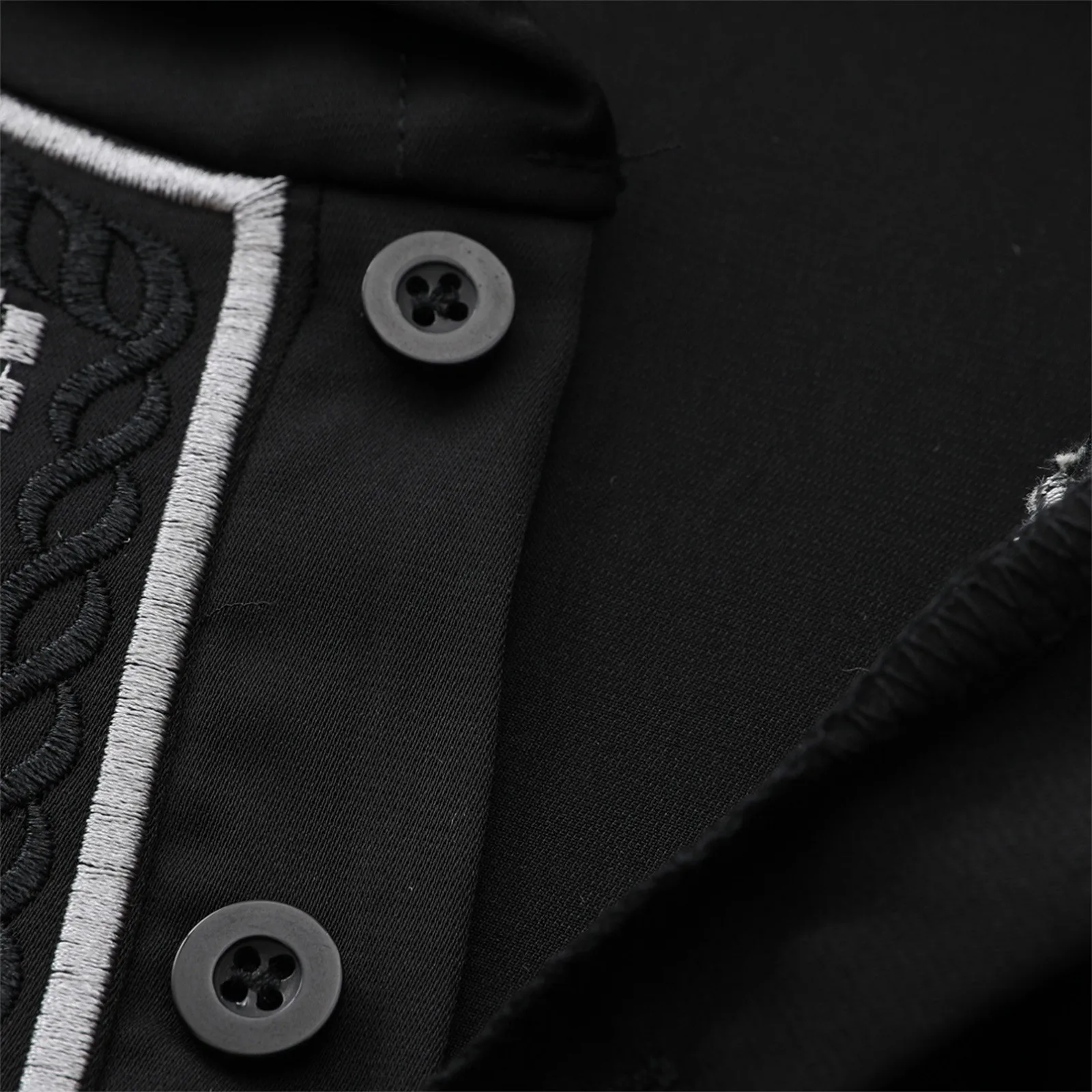 Muslim Robe Loose Muslim Men'S Hooded Long Robe Embroidered Sleeve Islamic Black Casual Gown Open Front Design Abaya Men'S Robe