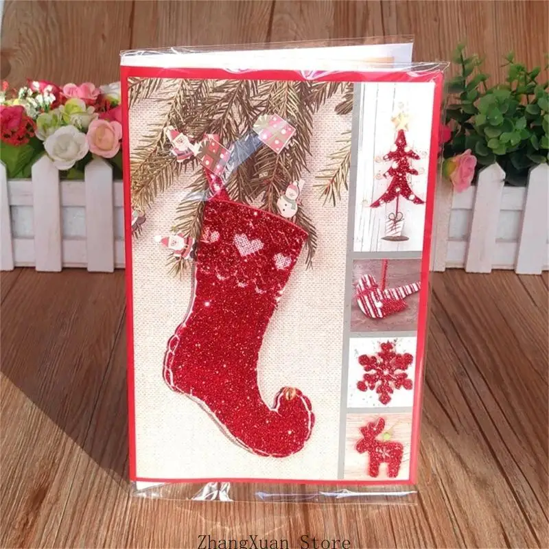 Feiertagsgrußkarten mit Musik, 24 Weihnachtskarten aus Karton mit verschiedenen Motiven, 13 x 19 für Familiennachrichten – Detail 2