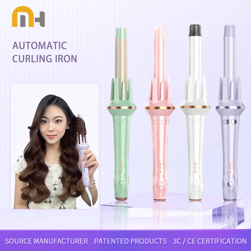 

Automatic Hair Curler Large Wave Curling Iron Tongs Anion Styling Curlers Anti-Tangle Rotating Curling Wand for Hair Styling