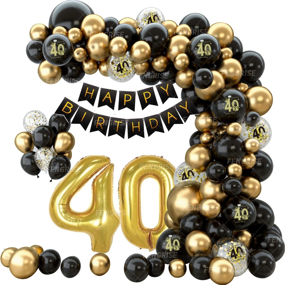 Happy 40th Birthday 40 40th Birthday Party Decorations 40 Years Old Birthday Man Birthday Table Runner Banner Door Curtain Decor