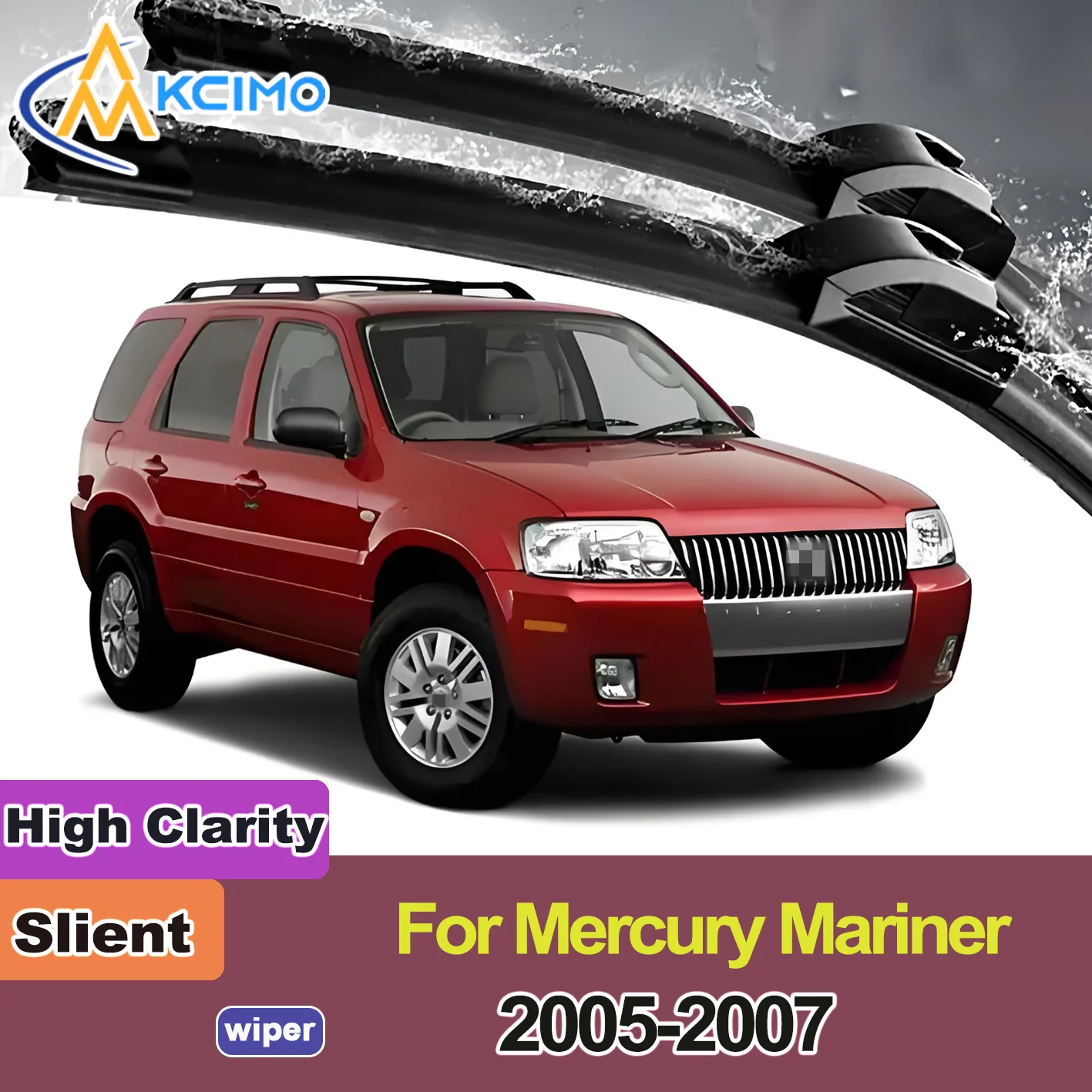 

2PCS New Front Windshield Wiper Blade for Mercury Mariner 2005-2007 Front Windshield Auto Wipers Blade Accessories 2007 2006