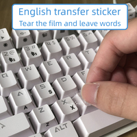 26 English Alphanumeric Transfer Stickers Keyboard Stickers Desktop Computer Notebook Key Stickers Single Stickers Universal Side Engraving Stickers Wear and Peeling Paint Repair