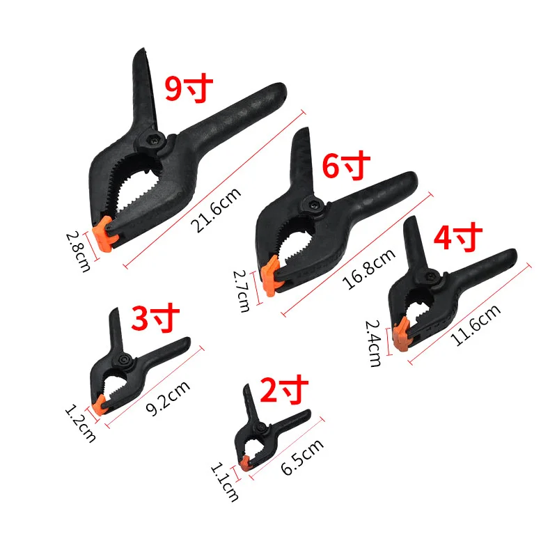 5Pcs/Lot 2/3/4/6/9 Inch Plastic A Type Clip Woodworking Spring Clamps Fixed Clips Photography Quick Nylon Clamp Photo Studio