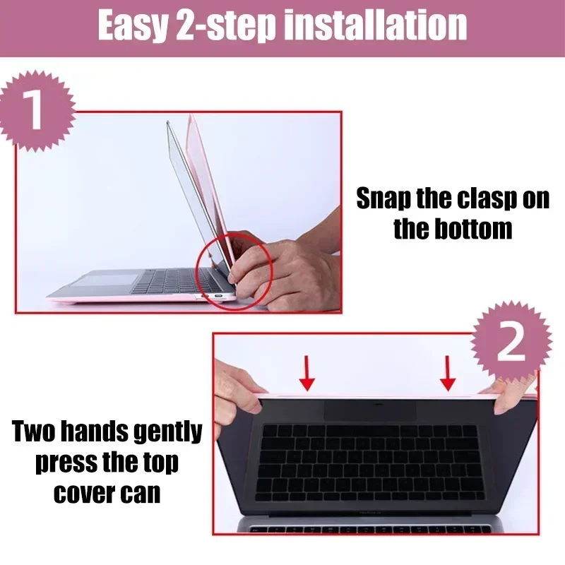 Caso protetor do portátil para Macbook Air 13, A1932, A2179, A2337, 13,3 pro, A1706, A1708, A1989, A2159, A2338,13.6Air A2681,Pro14, A2442