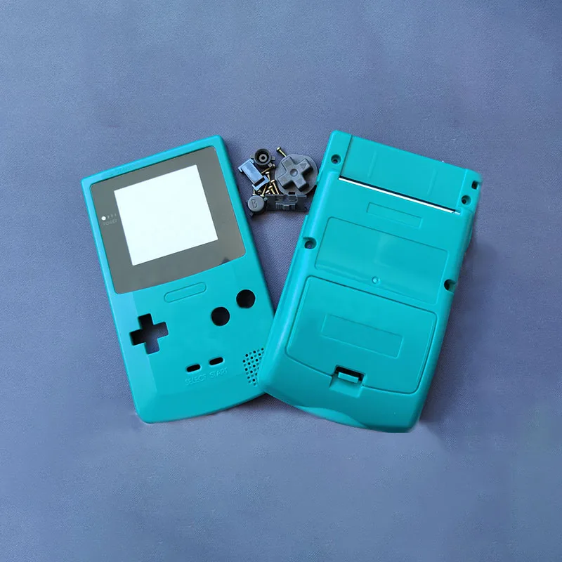 مجموعة واحدة لوحدة التحكم في الألعاب Gameboy Color GBC الكلاسيكية غطاء غلاف بلاستيكي مع زر مسامير