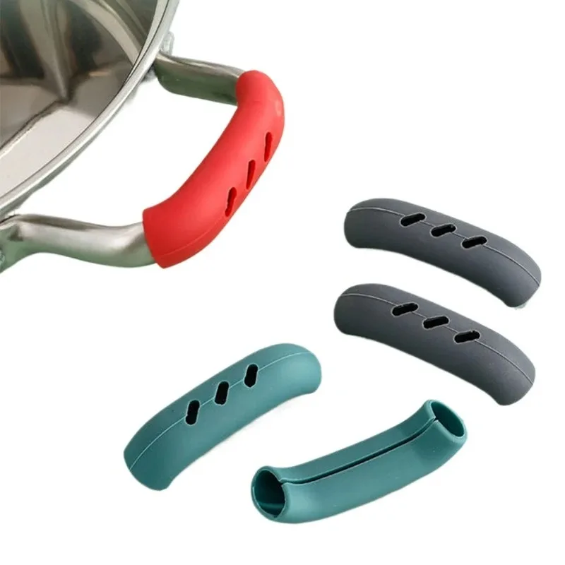 

Силиконовые насадки для ушей кастрюли с защитой от ожогов, утолщенная высокотемпературная изоляционная накладка, износостойкий защитный чехол для ручки кастрюли