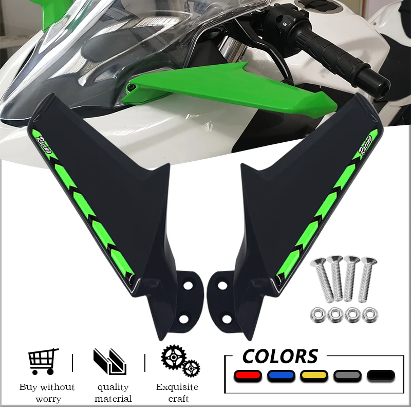 

Modified Rear Mirror Side Wing For ZX-10R ZX10R zx-10r 2016-2024 Motorcycle CNC Aluminum Rearview Mirror Fixed Wind Accessories