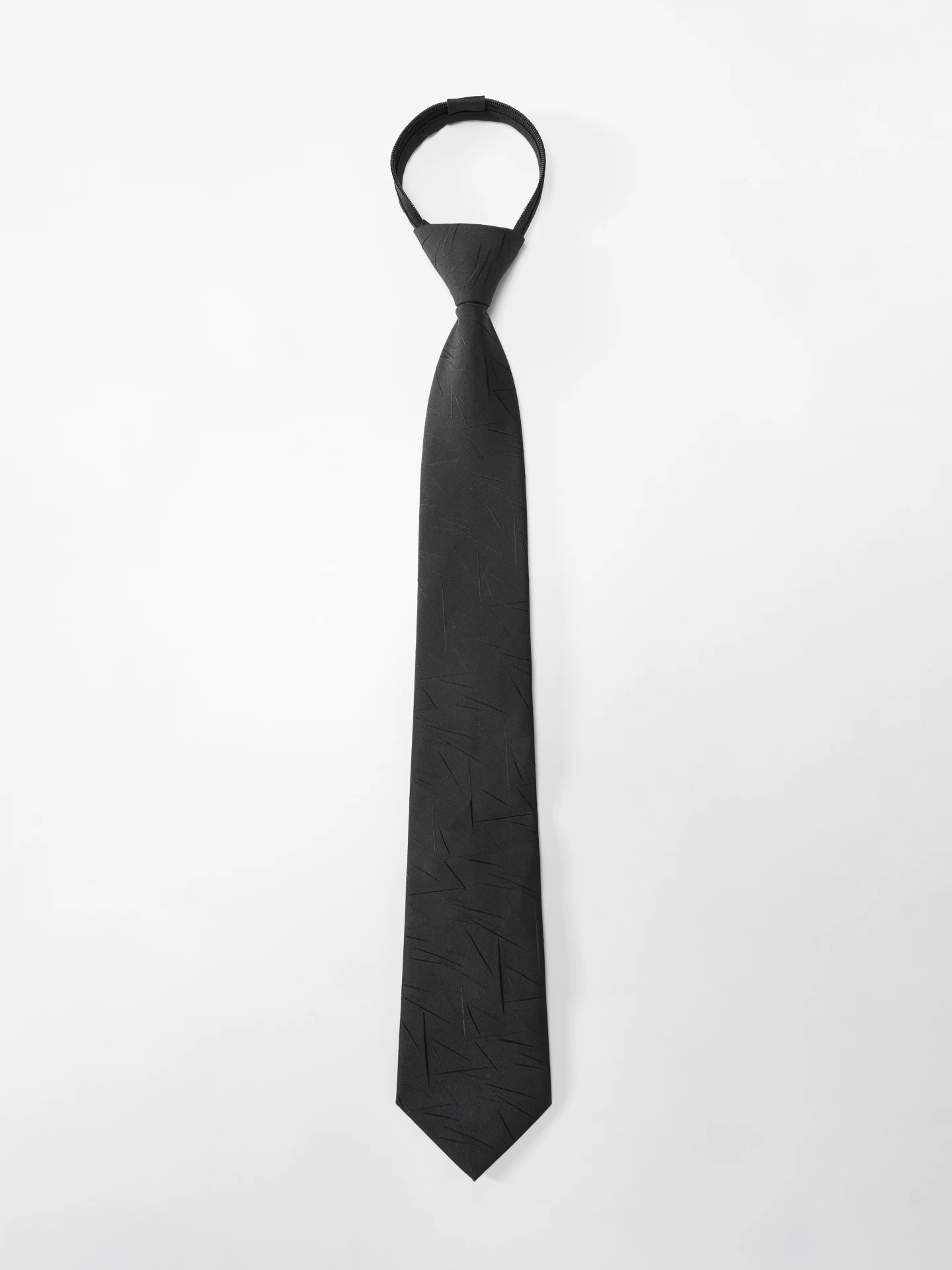 cravate-zippee-g·mons-pour-homme-decontractee-et-tendance-noire-pour-costume-d'affaires-mariage-nouvelle-cravate-pour-homme-en-polyester-a-motif-a-pois-ronds