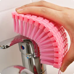 Home Flexible Bending Soft Brush Kitchen Sink Cleaning Brush Corner Scrubbing 360 Degree Toilet Clothes Washing Brush with Hook