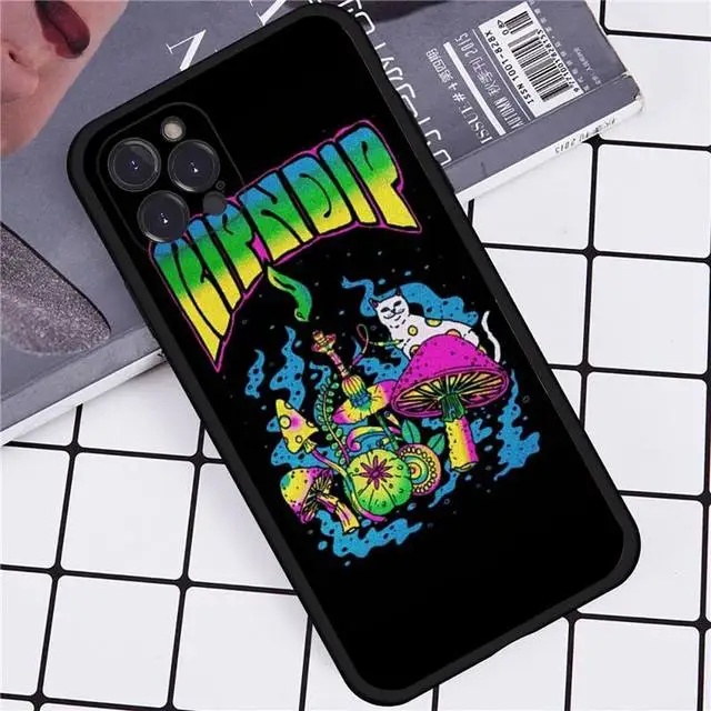 RIP&DIP Middle Fingers Cat Phone Case For iPhone 11 12 13 14 15 Pro MAX Mini X XS XR 7 8 Plus SE 2020 Soft TPU Cover Lord Nermal