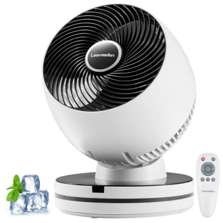 

Air Circulator Fan 0dB Quiet 15.75 Inch Table Fans for Bedroom, 12 Speeds, 12H Timer, Auto Temperature Control Oscillating Fan