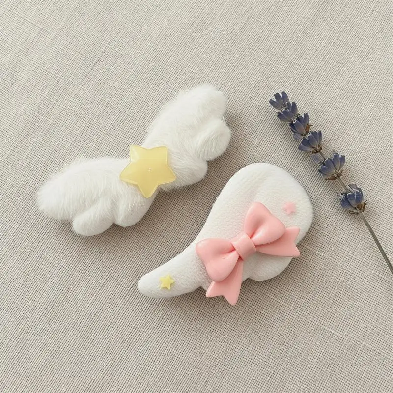 Immagine 3: Fermagli per capelli in peluche con fiocco a stella, 2 pezzi, per decorazioni e accessori per tutte le occasioni