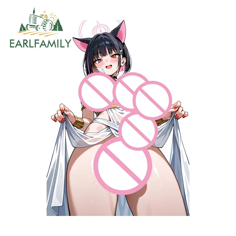 EARLFAMILY Nier2b Succubus Futanari NSFW Car Stickers Adaorable Windshield Rear Decal Sunscreen Vinyl JDM RV Custom Printing