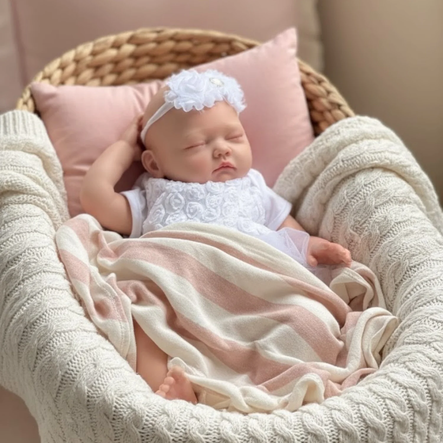 

Кукла AnjoDoll 18 дюймов, реалистичная силиконовая кукла-девочка, окрашенная/неокрашенная, моющаяся, для игр и подарков, Muñeca Reborn