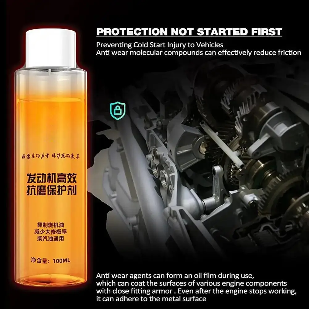 Engine Oil Antiwear Protector High Efficiency Additive Antiwear Agent Noise Suppressor Fuel Efficient Protective Agent Engine