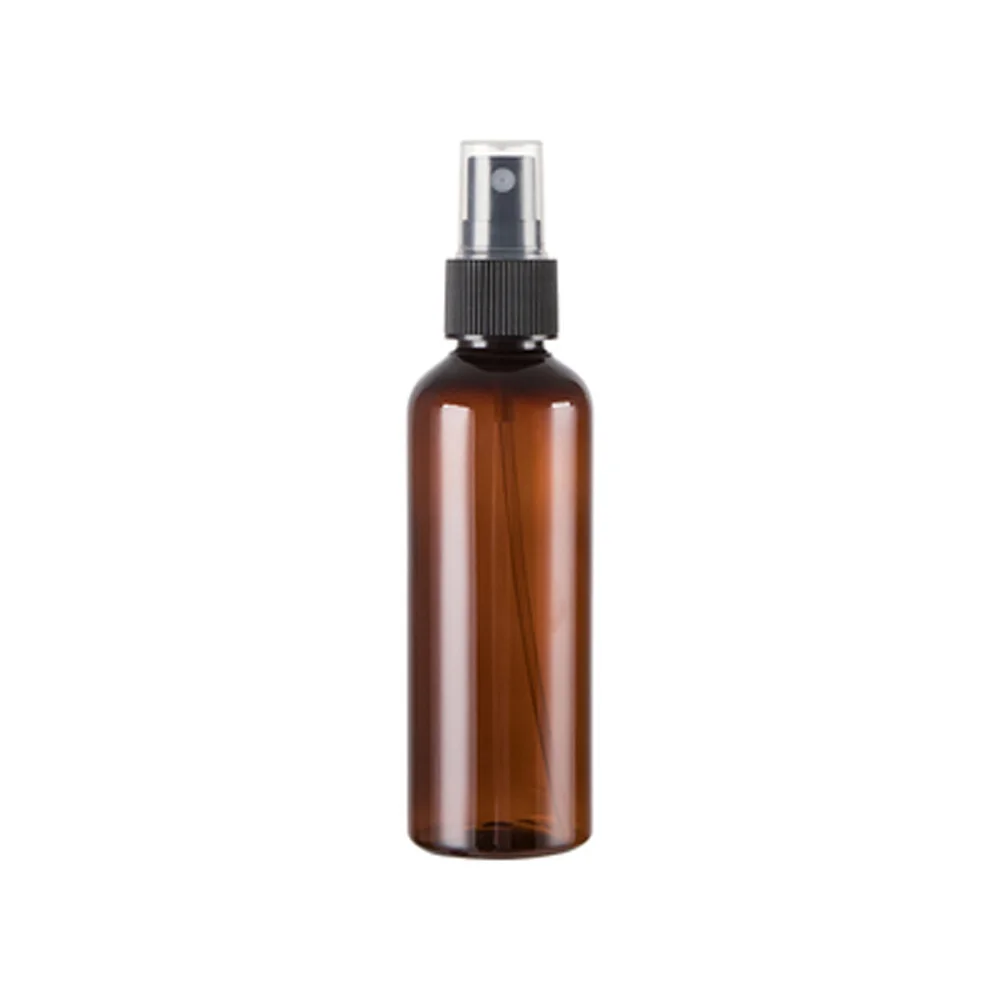 5pcs 120ml amber color Refillable plastic bottle black pump sprayer&Plastic Portable Spray Perfume Bottle