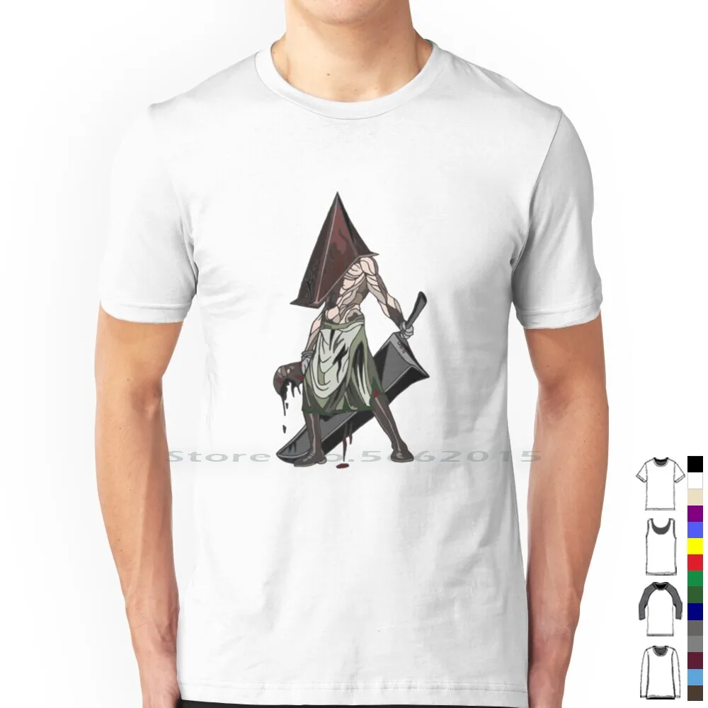 Pyramid Head-Silent Hill T Shirt 100% Cotton Pyramid Head Red Pyramid Thing Silent Hill Video Game Eno Wesker Max Stranger