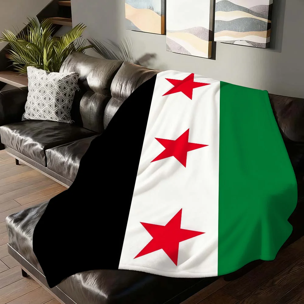 

Одеяло с флагом страны S-Syria для дивана, офиса, кровати, самолета, путешествий, сна, чтения, отдыха, кемпинга, мягкое и теплое