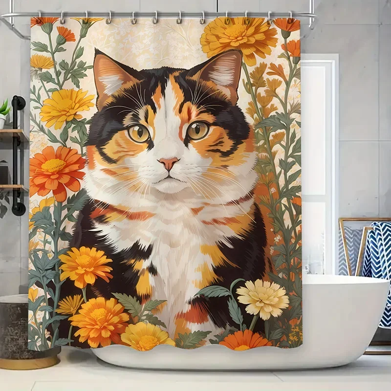 

White Color Shower Curtain with Triangles Pattern Decorative Waterproof for Bathrooms 72 inches (180 cm) Long Bathroom Liner S