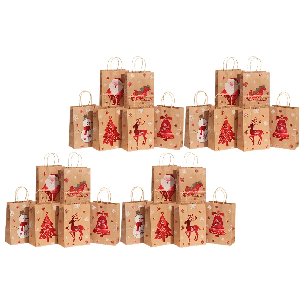 

24 Pcs 21x15x8cm Large Gift Bags For Presents Large Gift Bag Capacity Christmas Party Bags Sturdy Material
