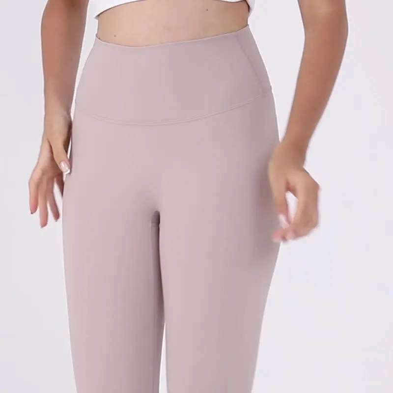 سراويل اليوغا النسائية عالية الخصر سلسة عالية بسط بعقب رفع تنفس السراويل الرياضية للنساء الصالة الرياضية طماق