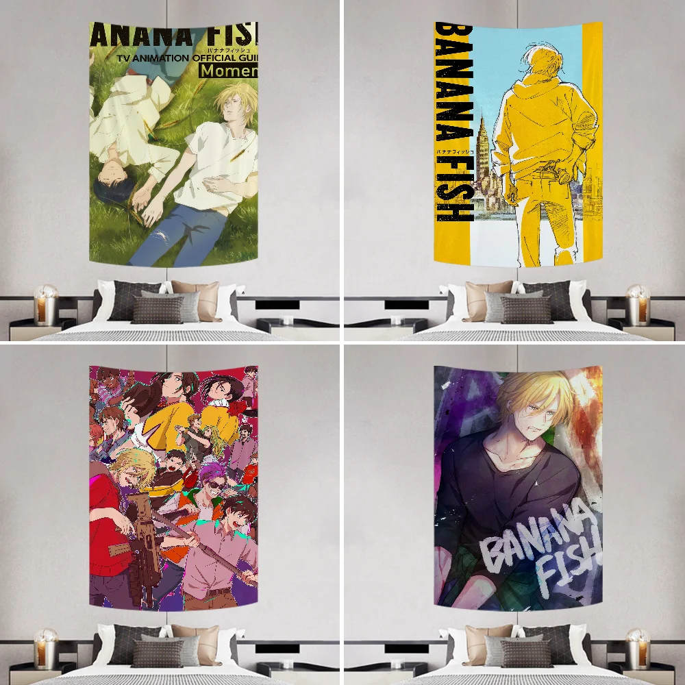 

Anime Banana Fish Tapestry Decoration Party Background Hanging Cloth Bedroom Tapestry Room Decor Aesthetic