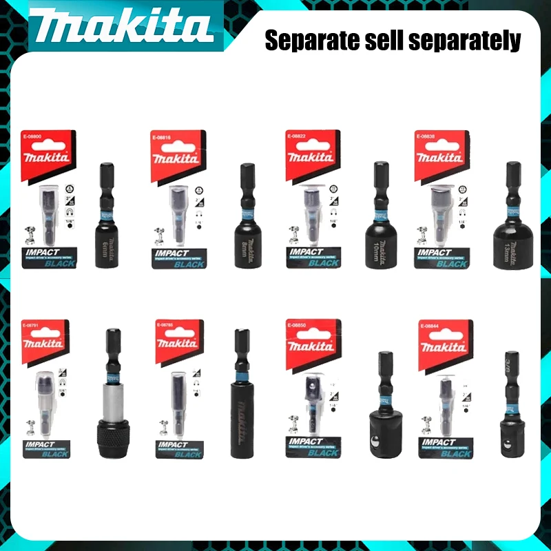 Makita Parts 50/60mm Impact Black Socket Adaptor Durable Screwdriver Bits Holder Power Tool Driver Drill Power Tool Accessories