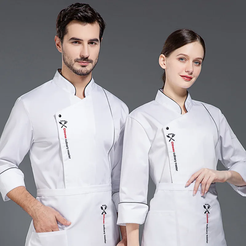 

Chef Overalls Long Sleeve Autumn and Winter Clothes Western Restaurant Pastry Cook Baking Shop Tooling Kitchen H