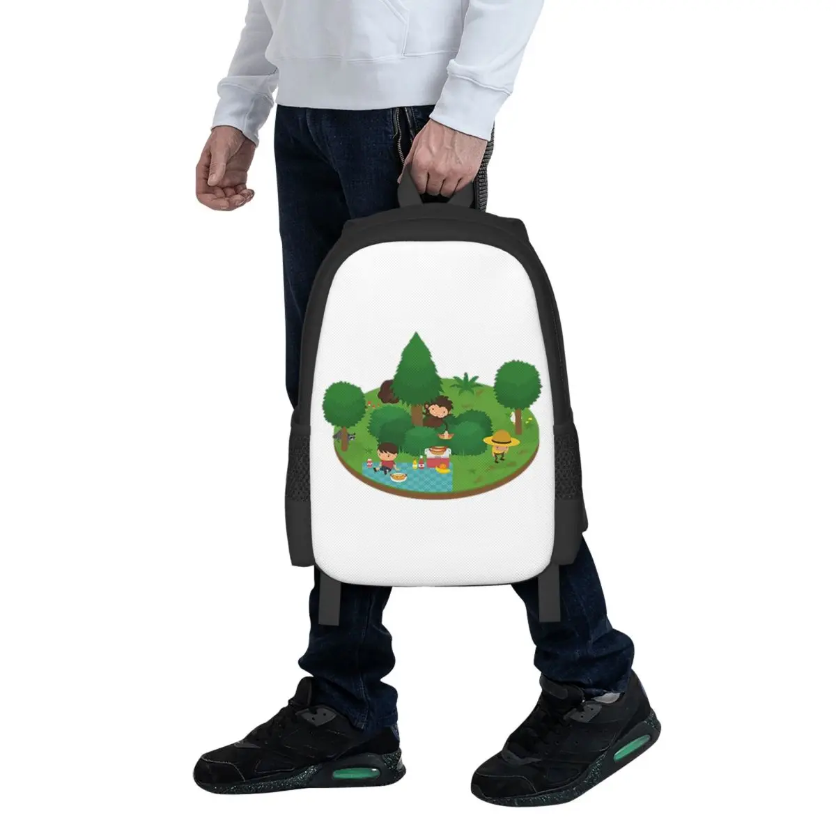 

Рюкзак Sneaky Sasquatch Floating Picnic для студентов, школьный рюкзак, походный рюкзак для путешествий, модная сумка для книг, сумка через плечо для мужчин и женщин