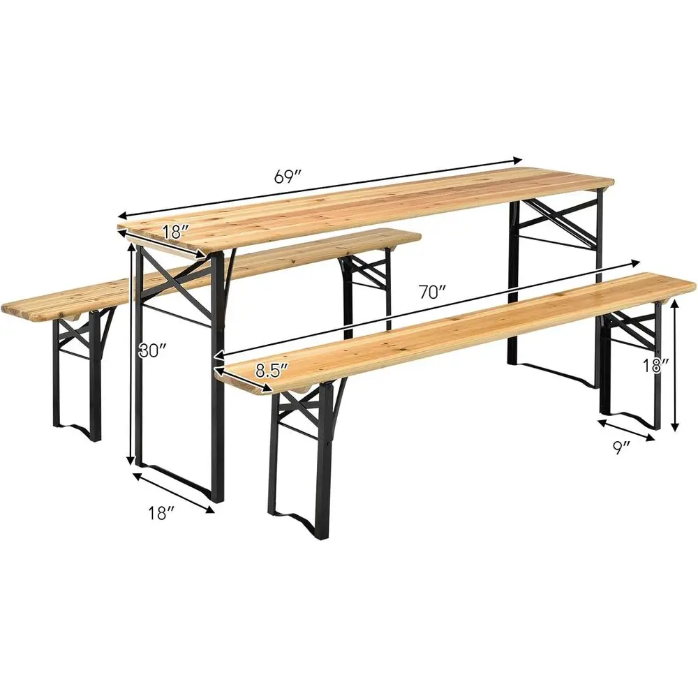 Japandi Folding Solid Wood Outdoor Dining Table Set architectural integration in Muji minimalist courtyard