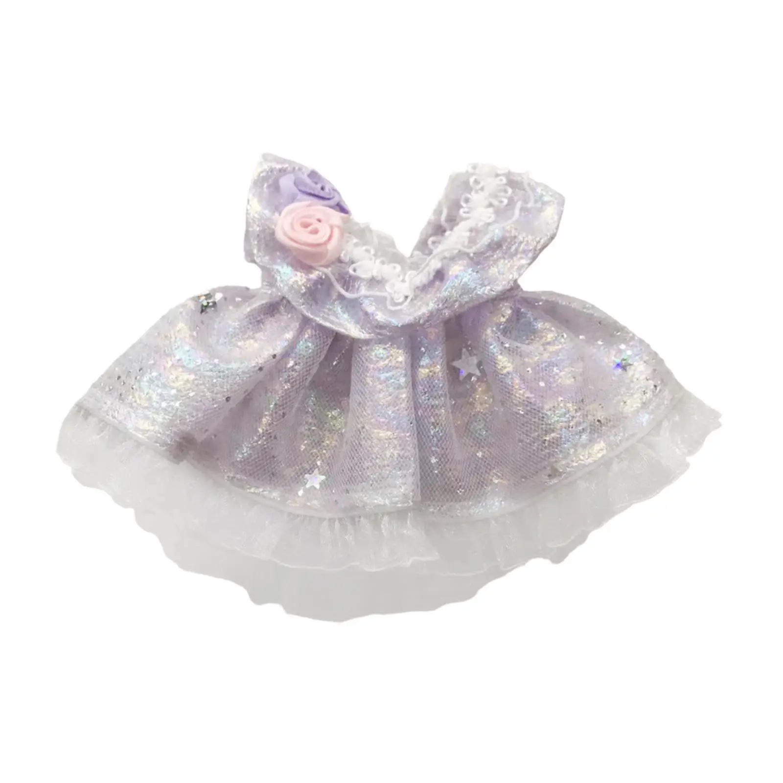 

Mini Fashion Plush Doll Dress for 17cm Dolls Sleeveless Outfit Clothing Accessory for Gift and DIY Decor